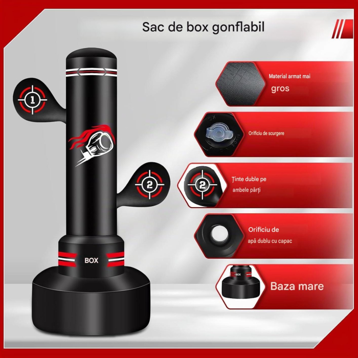 Set sac de box neumplut cu mănuși, coarda sarit, pompa [3]