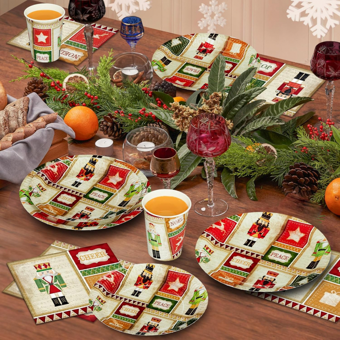 Set vesela unica folosinta pentru petreceri 96 piese 24 invitati-spargator nuci [3]