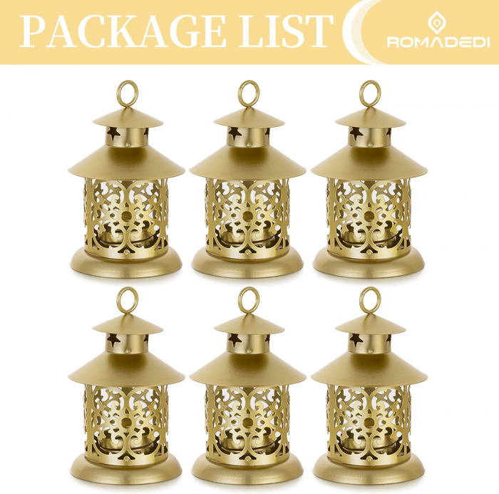 Sfesnice/suporti metalici lumanari in stil rustic, set 6 bucati [6]