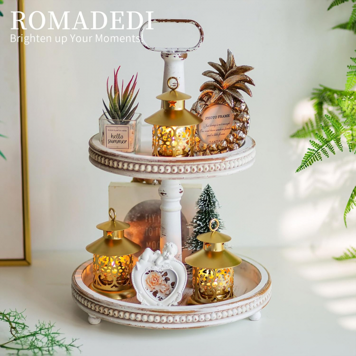 Sfesnice/suporti metalici lumanari in stil rustic, set 6 bucati [7]