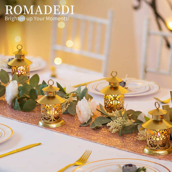 Sfesnice/suporti metalici lumanari in stil rustic, set 6 bucati [3]