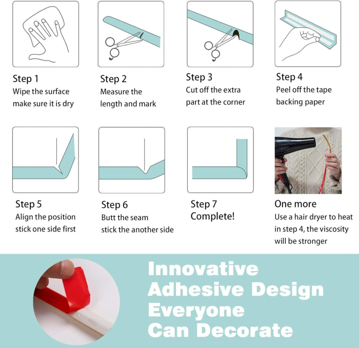 Sfoara decorativa alba autoadeziva 5m x 15mm [7]