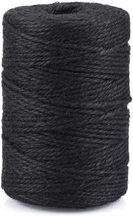 Sfoara din iuta neagra impletita, 2mm grosime, 100m [1]
