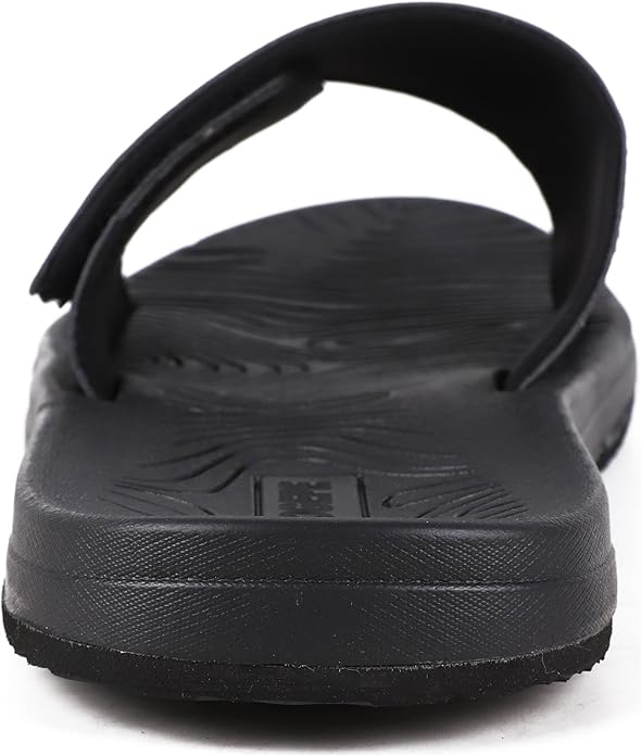 Slapi eleganti cu fixare velcro, talpa din spuma EVA cu elasticitate ridicată, impermeabili, anti-alunecare, Negri 40 [5]