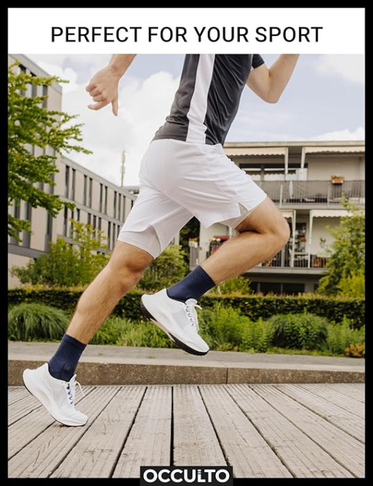 Sosete sport termice unisex, set 4 perechi, 2 negre, 1 bleu, 1 alba, marimea 43-46 [6]