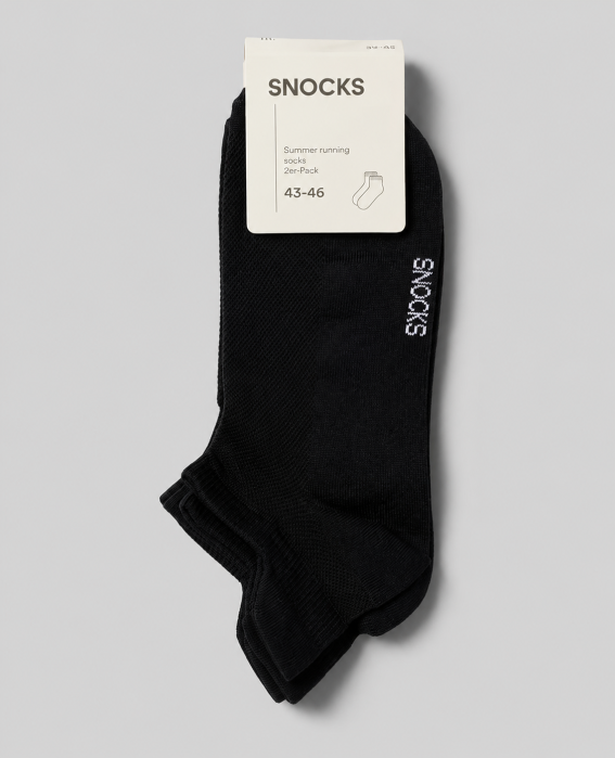 Sosete sport pe glezna, set 4 perechi negre marimea 43-46, respirabile, elastice [2]