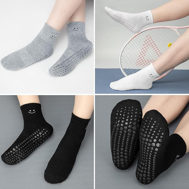 Set 6 Perechi Șosete Antiderapante Damă, pentru Yoga, Pilates, Dans și Fitness, 35-40 [2]
