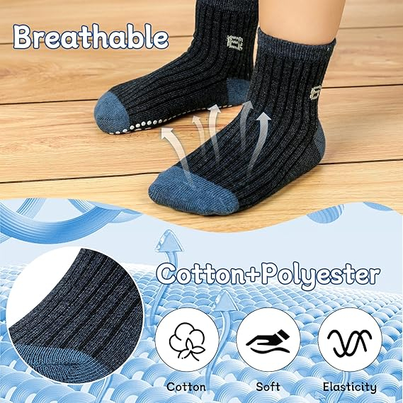 Sosete groase antiderapante p-entru copii, set 10 perechi 4-7 ani [2]