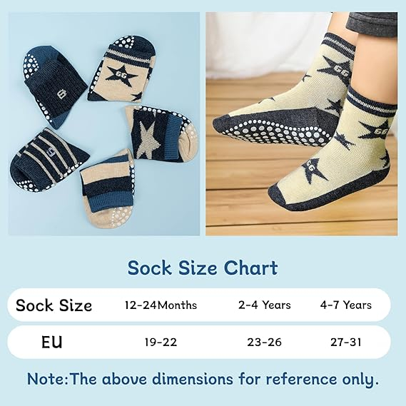 Sosete groase antiderapante p-entru copii, set 10 perechi 2-4 ani [6]
