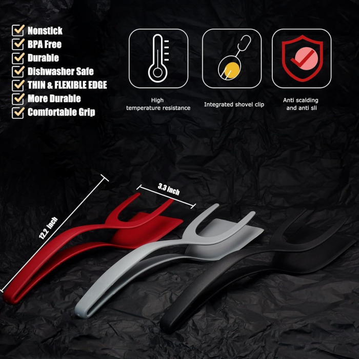Spatula din silicon pentru intors friptura pe gratar sau in tigaie [3]