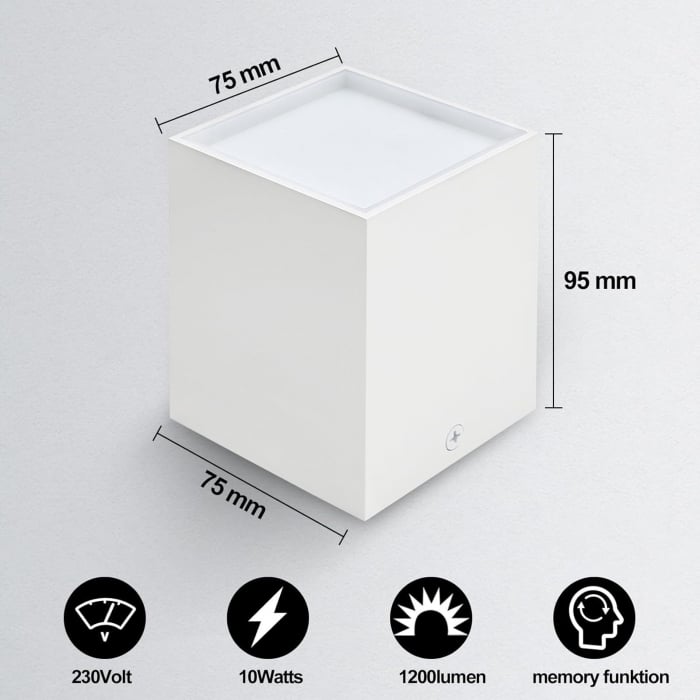 Spoturi LED de suprafata Ø100x77mm alb - 3000K alb cald/4000K alb neutru/alb rece 6500K- set 4 bucati [4]