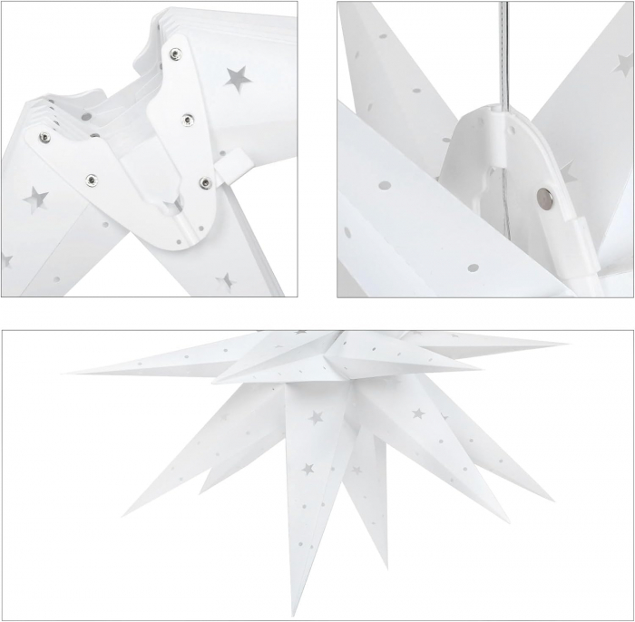 Stea luminoasa 3D LED, Baterie cu cronometru, 45x45 cm [4]