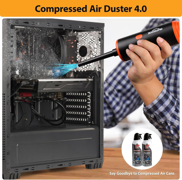 Suflantă cu aer comprimat și aspirator electric portabil, super puternic, 100.000 RPM, drept [4]