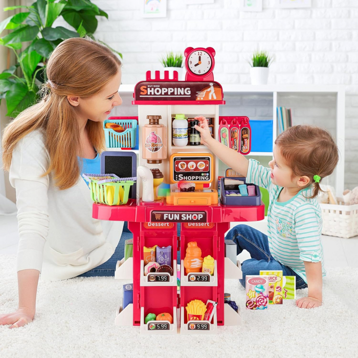 Supermarket pentru copii cu casa de marcat si 48 accesorii [5]
