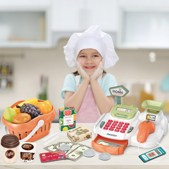 Supermarket pentru copii cu casa de marcat, 36 accesorii [6]