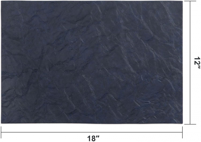 Suport de farfurii pentru servirea mesei 46x33 cm, albstru, set 6 bucati, piele ecologica [2]