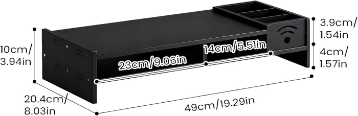 Suport de monitor pentru organizare birou 49x20.4x10 cm [6]