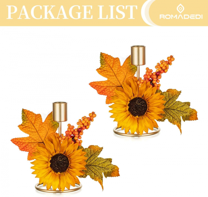 Suport lumanari cu motiv floral- set  2 bucati [3]