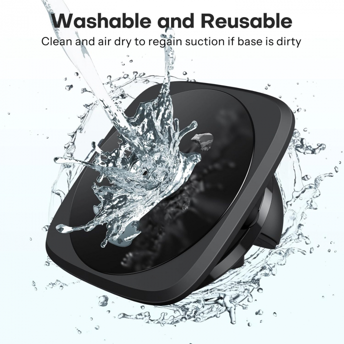 Suport universal autoadeziv pentru telefon mobil, Rotire 360 ​​, negru [6]