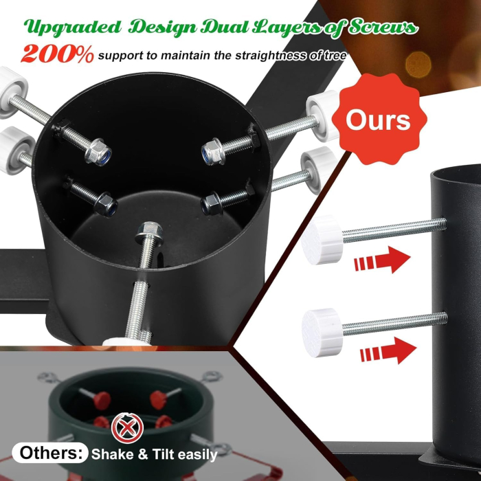 Suport metalic pentru brad sarbatori de iarna, grosime 3.8-9 cm [3]