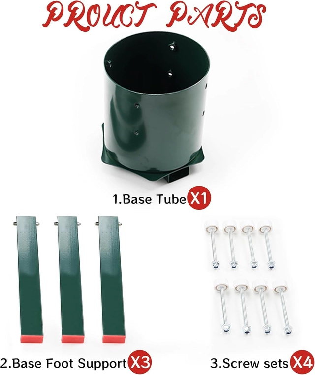 Suport metalic pentru brad sarbatori de iarna, inaltime 1.2-2.4m [5]