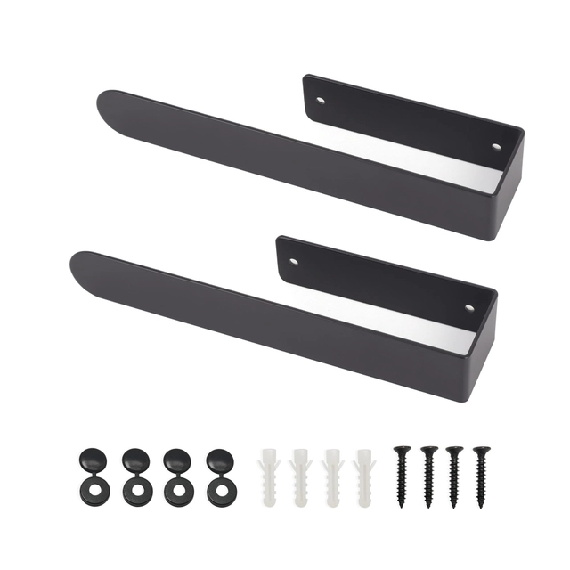 Suport pentru prosoape autoadeziv, fara gaurire Negru - 2 bucati 23 cm [1]