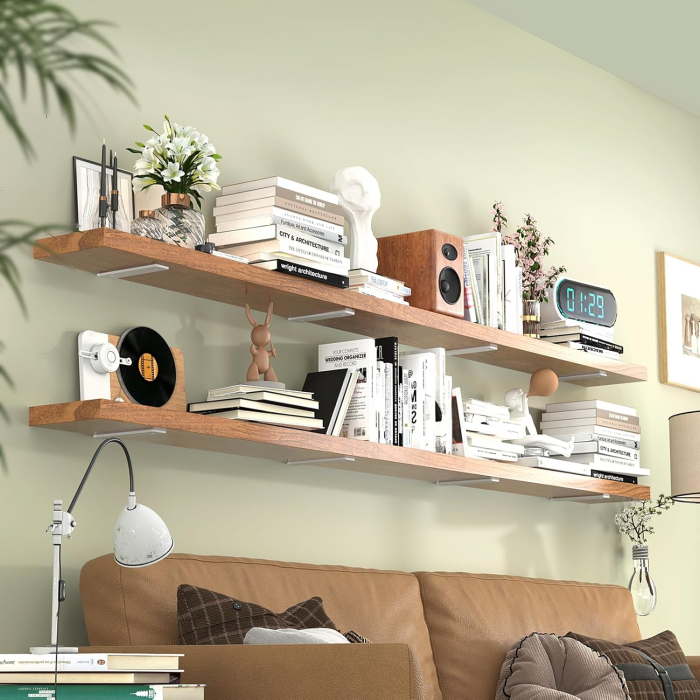 Suporti metalici albi pentru rafturi, 4 bucati de 15 cm cu accesorii pentru 75 kg [7]