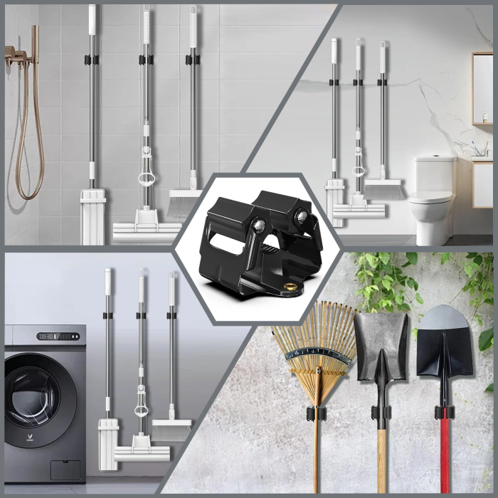 Set 20 de suporti metalici negri pentru scule, aplicare fixa [3]