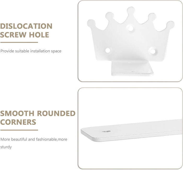 Suporti metalici albi pentru rafturi, 4 bucati de 25.5 cm cu accesorii [2]