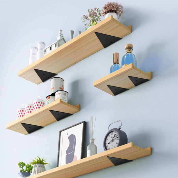 Suporti negri pentru rafturi, acril, set 2 bucati 100 x 80 x 26 mm [2]