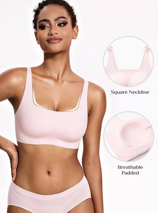 Sutien Push-Up fara cusaturi, captusit, Roz 2XL [4]