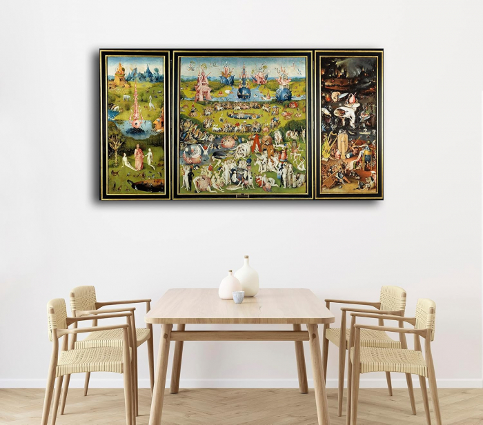 Tablou pictat pe panza 120x64 cm,  Rezoluție înaltă-Gradina deliciilor [5]
