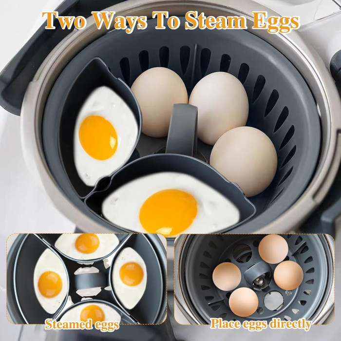 Coș de gătit oua la Airfrier, plastic neaderent, curatare usoara [4]