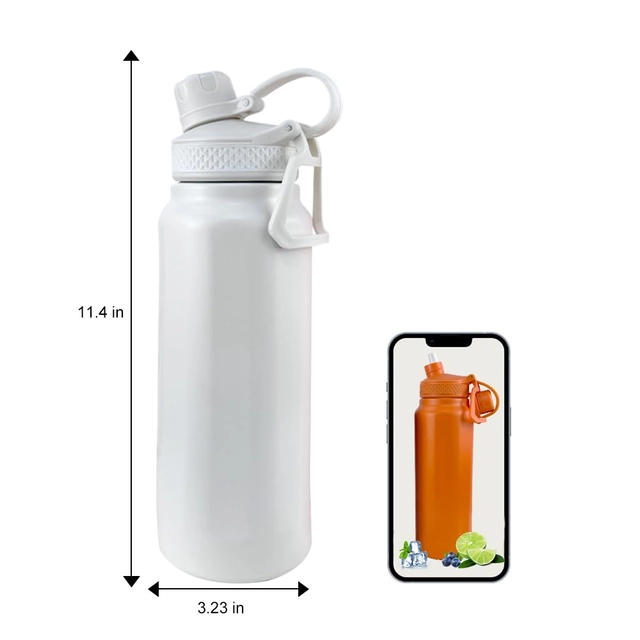 Sticla termica alba cu suport magnetic pentru telefon, 950 ml [3]