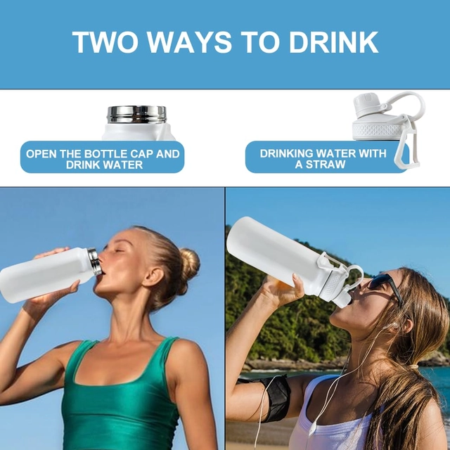 Sticla termica alba cu suport magnetic pentru telefon, 950 ml [5]