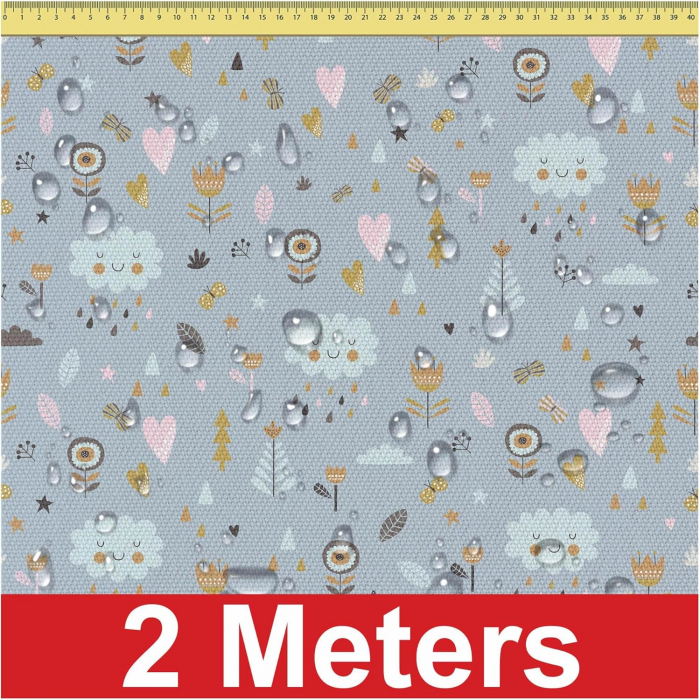 Tesatura impermeabila, material pentru tapiterie de exterior, 160x200 cm, pretabil fata de masa gradina, vreme buna [5]