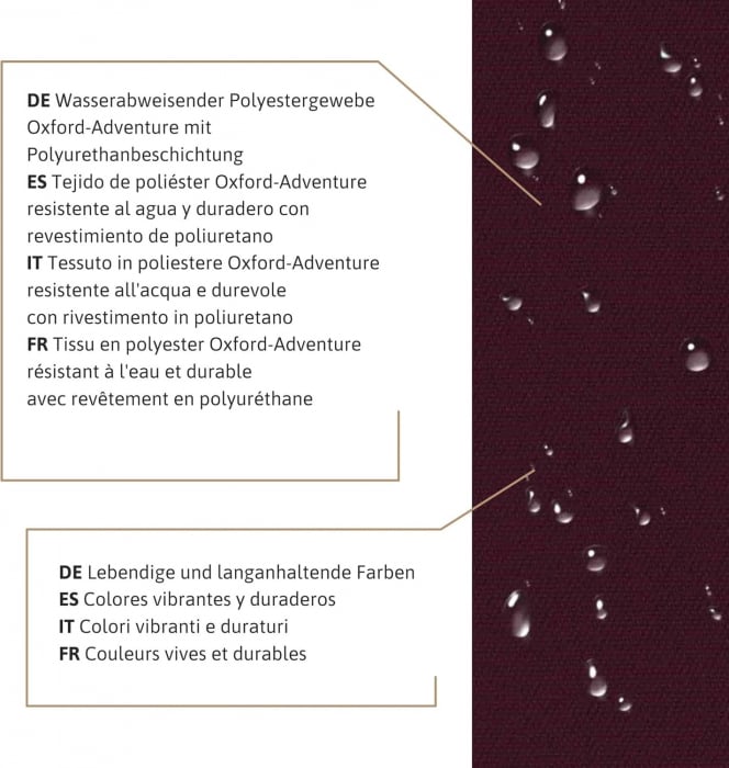 Tesatura impermeabila, material pentru tapiterie de exterior, 160x200 cm, pretabil fata de masa gradina, maro [4]
