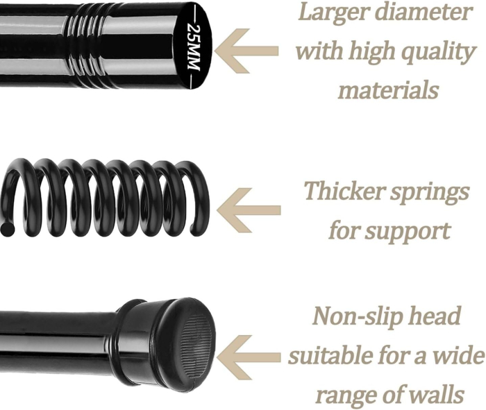 Tije telescopice, extensibile, set 6 bucati de 25 cm 75-175cm Argintii [3]