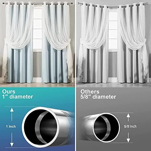 Tija telescopica extra lunga, extensibila, 76-157 cm cu console, diametru 2,54 cm, argintie [5]