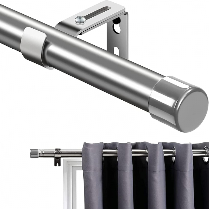 Tija telescopica extra lunga, extensibila, 76-157 cm cu console, diametru 2,54 cm, argintie [1]