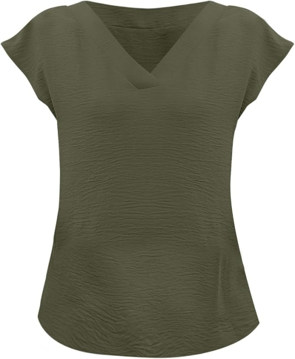 Tricou verde Damă Fără Mâneci, Poliester, Croi Casual, pentru Vară, L [6]