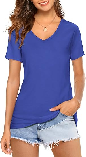 Tricou de vară pentru femei, albastru S [1]