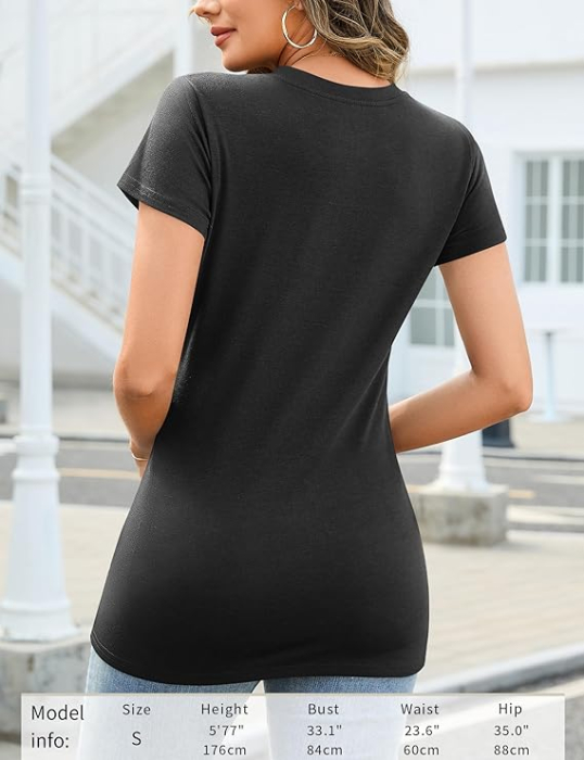 Tricou de vară pentru femei,  negru 2XL [6]