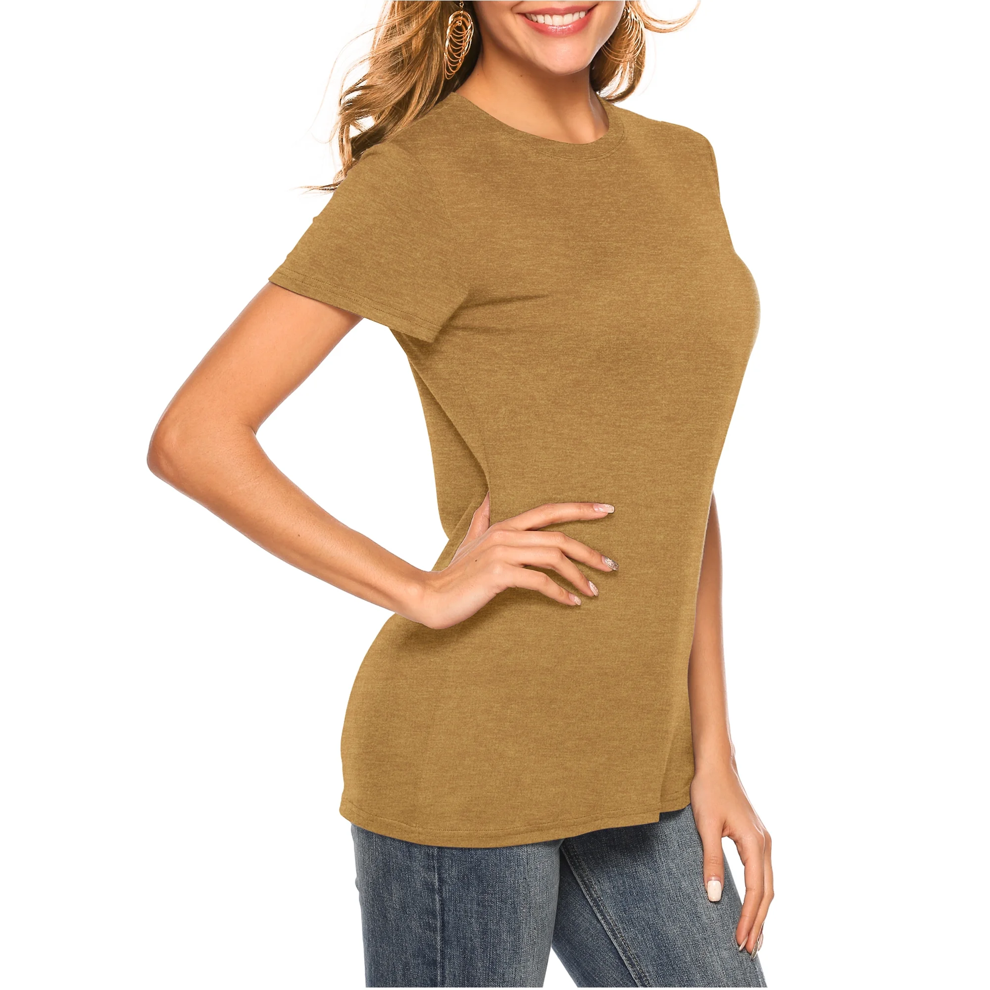 Tricou de vară pentru femei,  Maro L [2]