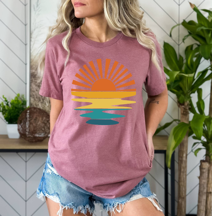 Tricou de vară pentru femei, cu maneca scurta,  roz L [4]