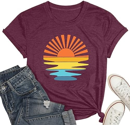 Tricou de vară pentru femei, cu maneca scurta,  rosu 2XL [2]