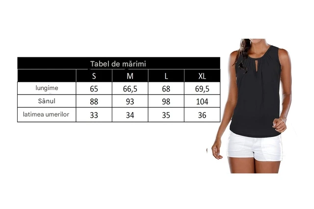 Tricou de vară pentru femei, elastic, simplu  Negru S [3]