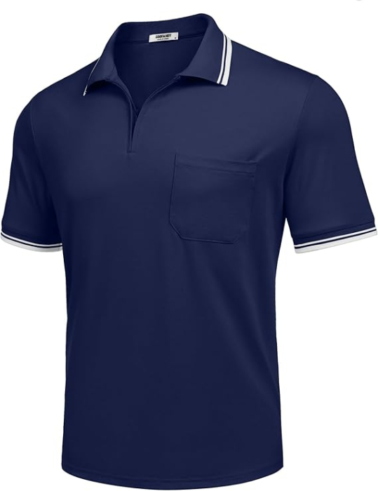 Tricou polo pentru barbati, buzunar la piept, fermoar scurt ascuns S [3]