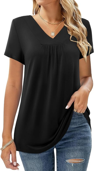 Tricou de vară pentru femei,  Negru S [1]