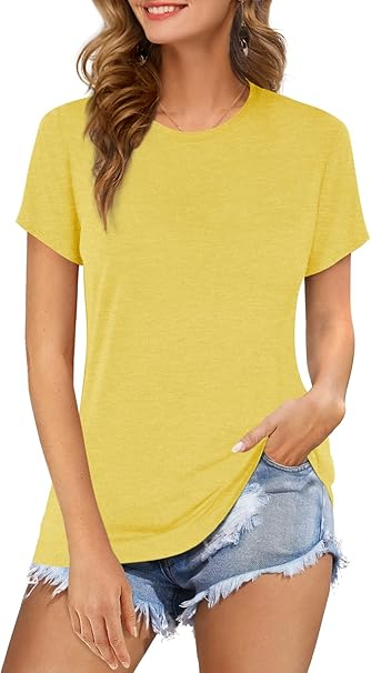 Tricou de vară pentru femei,  Galben 2XL [1]